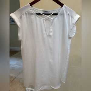 Express White Cap Sleeve Blouse Size S